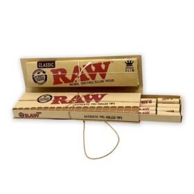 RAW CONNOISSEUR KS SLIM + PREROLLED TIPS X UNIDAD