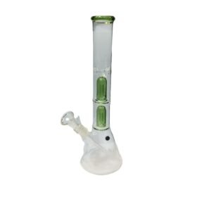 GLASS BONG GHWP364 2 PERCOLADORES 30 CM AZUL/VERDE/MARRON