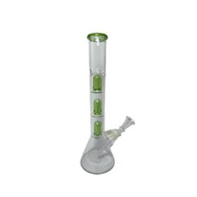 GLASS BONG GHWP365 MARRON/ BLANCO/AZUL/VERDE 3 PERCOLADORES 45 CM
