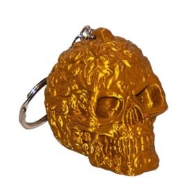 PICA LLAVERO CALAVERA DORADA