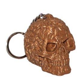 PICA LLAVERO CALAVERA MARRON