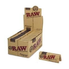 RAW CLASSIC CONNOISSEUR 1 1/4 + TIPS X UNIDAD