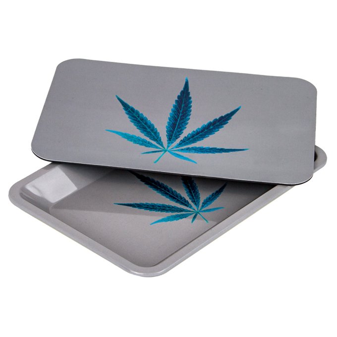 Bandeja Metal Tray Con Tapa Gris con Chala 180 X 125mm MT66