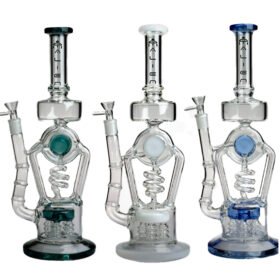 BONG 57 SUPER RECICLADOR CON PERCOLADOR TESLA BASE GRUESA 40 CM