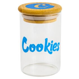 Frasco Hermético de Vidrio Cookies Tapa de Madera